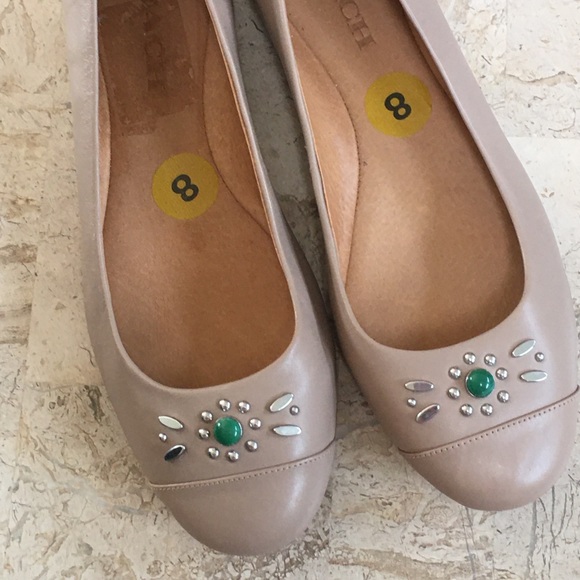 All Leather Embellished Flat Farrell slip on Coach - Picture 5 of 11